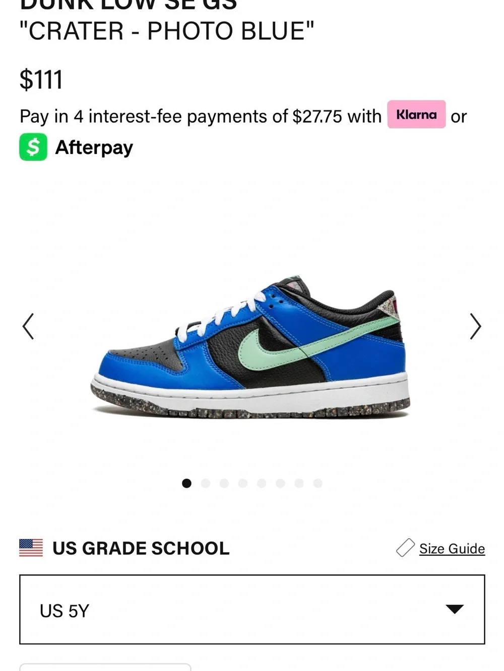 Nike Dunk Low SE GS Black, Mint & Photo Blue